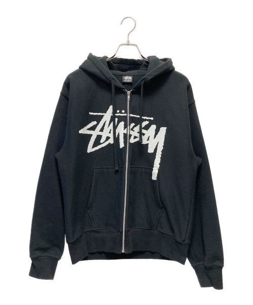 stussy（ステューシー）stussy (ステューシー) ジップパーカー ブラック サイズ:Ｍの古着・服飾アイテム