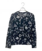 Y'sワイズ）の古着「WOOL JERSEY DOT PRINT LONG SLEEVE SLIM FIT T-SHIRT」｜ブラック