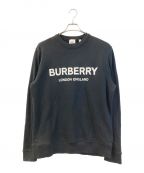 BURBERRYバーバリー）の古着「クルーネックロゴスウェット」｜ブラック