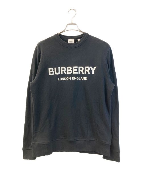 BURBERRY（バーバリー）BURBERRY (バーバリー) クルーネックロゴスウェット ブラック サイズ:Mの古着・服飾アイテム