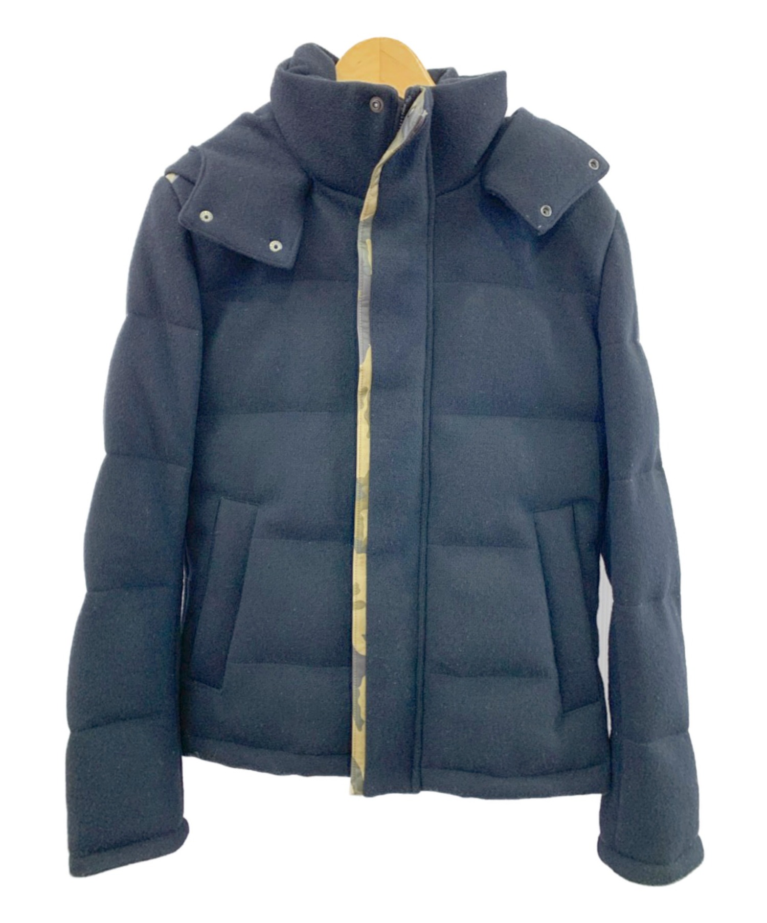 【sale!!】 ｗｊｋ ウールジャケット ネイビー 日本製 サイズSリブアクリル70％毛30％