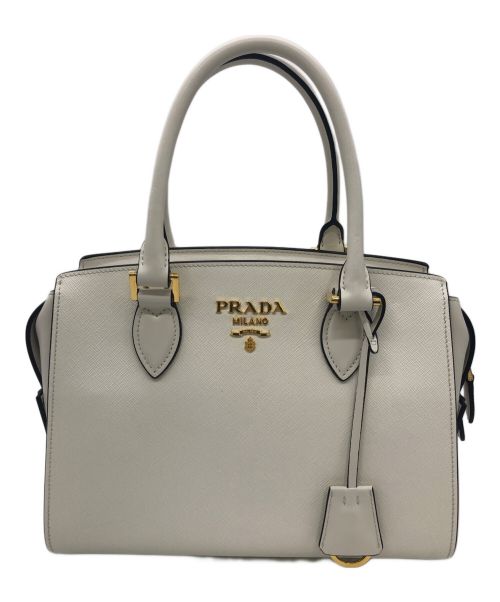 PRADA（プラダ）PRADA (プラダ) 2WAYバッグ ホワイトの古着・服飾アイテム