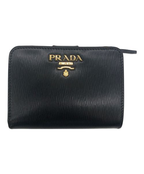 PRADA（プラダ）PRADA (プラダ) 2つ折り財布 ブラックの古着・服飾アイテム