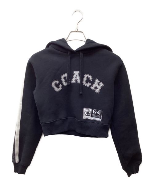 COACH（コーチ）COACH (コーチ) プルオーバーパーカー ブラック サイズ:Sの古着・服飾アイテム