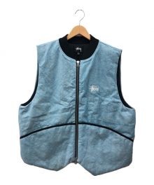 stussy（ステューシー）の古着「Washed Canvas Primaloft Vest」｜スカイブルー