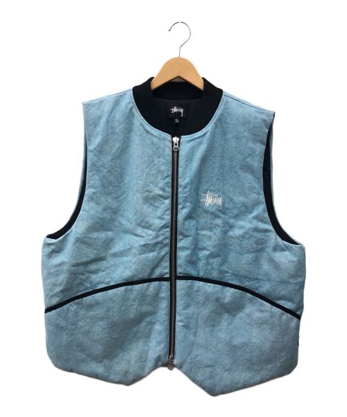 stussy（ステューシー）stussy (ステューシー) Washed Canvas Primaloft Vest スカイブルー サイズ:XL 未使用品の古着・服飾アイテム