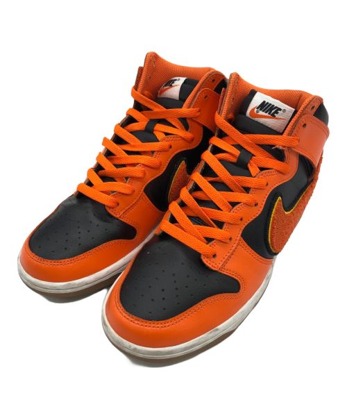 NIKE（ナイキ）NIKE (ナイキ) Dunk High University Chenille Swoosh ブラック×オレンジ サイズ:26.5の古着・服飾アイテム