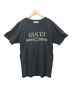 GUCCI（グッチ）の古着「ダメージ加工ロゴTシャツ」｜ブラック