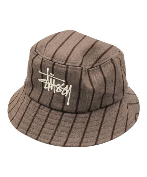 stussy（ステューシー）stussy (ステューシー) バケットハット ブラウンの古着・服飾アイテム