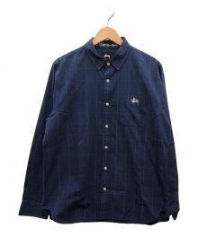 stussy（ステューシー）の古着「チェックシャツ」｜ネイビー