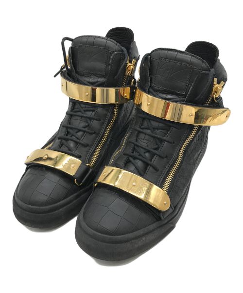 GIUSEPPE ZANOTTI（ジュゼッペザノッティ）GIUSEPPE ZANOTTI (ジュゼッペザノッティ) ハイカットスニーカー ブラック サイズ:26.5の古着・服飾アイテム