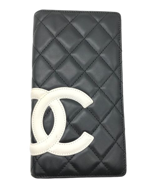 CHANEL（シャネル）CHANEL (シャネル) 長財布 ブラック×ピンクの古着・服飾アイテム