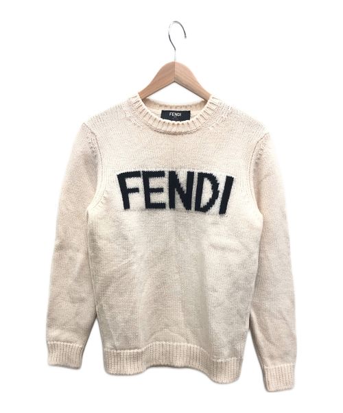 FENDI（フェンディ）FENDI (フェンディ) ロゴニット ホワイト サイズ:46の古着・服飾アイテム