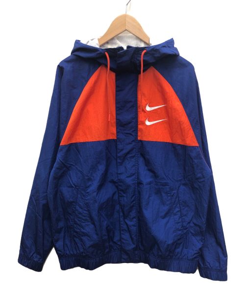 NIKE（ナイキ）NIKE (ナイキ) ナイロンジャケット ブルー×オレンジ サイズ:Mの古着・服飾アイテム