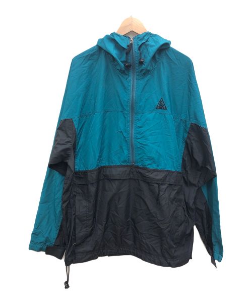 NIKE ACG（ナイキエージーシー）NIKE ACG (ナイキエージーシー) アノラックパーカー グリーン×ブラック サイズ:Lの古着・服飾アイテム