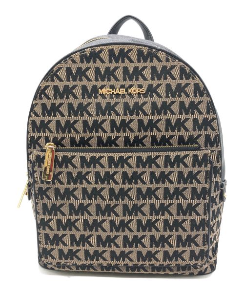 MICHAEL KORS（マイケルコース）MICHAEL KORS (マイケルコース) バックパック ブラック×ブラウンの古着・服飾アイテム