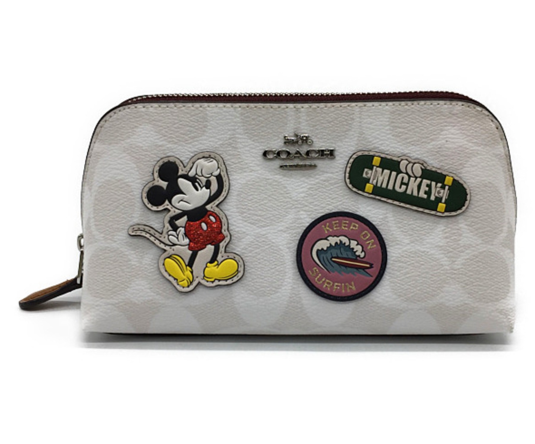 中古 古着通販 Disney Coach ディズニー コーチ コスメポーチ ホワイト 3775 ブランド 古着通販 トレファク公式 Trefac Fashion