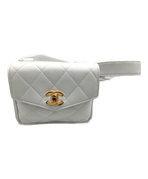 中古・古着通販】CHANEL (シャネル) ウエストバッグ ホワイト