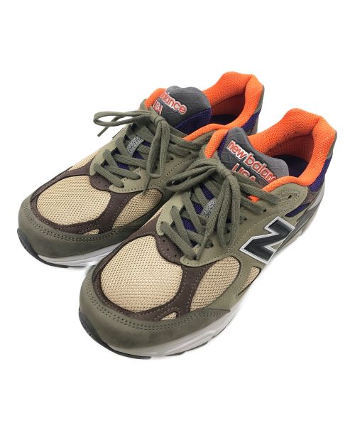 NEW BALANCE（ニューバランス）NEW BALANCE (ニューバランス) ローカットスニーカー ベージュ×カーキ サイズ:26の古着・服飾アイテム