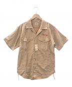 SUGAR CANEシュガーケーン）の古着「COKE STRIPE WORK SHIRT」｜ベージュ