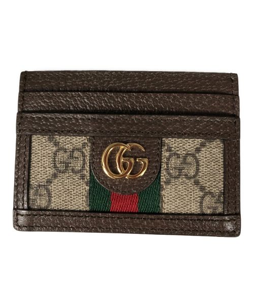 GUCCI（グッチ）GUCCI (グッチ) カードケース ブラウンの古着・服飾アイテム