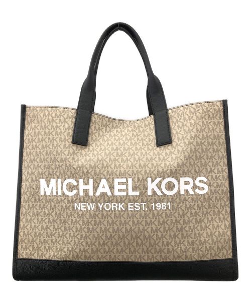 MICHAEL KORS（マイケルコース）MICHAEL KORS (マイケルコース) トートバッグ ベージュ×ブラックの古着・服飾アイテム