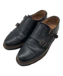 PARABOOT（パラブーツ）の古着「モンクストラップレザーシューズ」｜ブラック