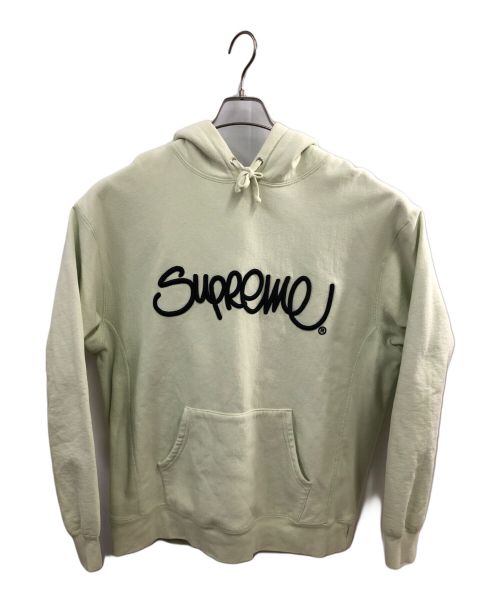 SUPREME（シュプリーム）SUPREME (シュプリーム) Raised Hand style Hooded Sweatshirts ライトグリーン サイズ:Lの古着・服飾アイテム