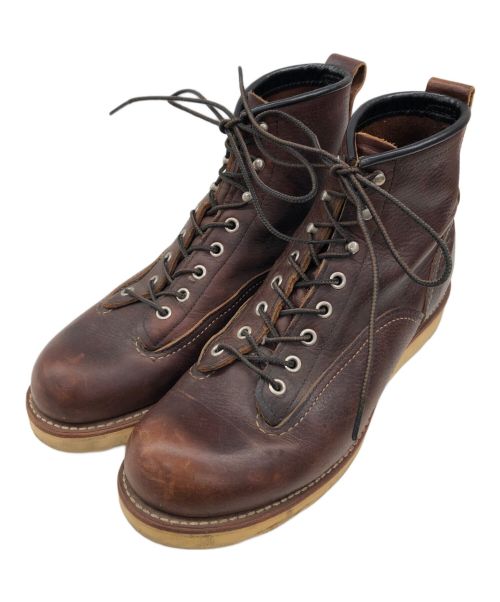 RED WING（レッドウィング）RED WING (レッドウィング) ラインマンブーツ ブラウン サイズ:26cmの古着・服飾アイテム