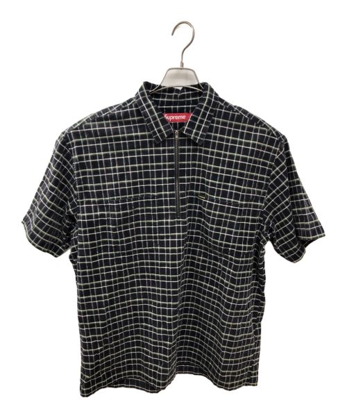 SUPREME（シュプリーム）SUPREME (シュプリーム) Plaid Corduroy Half Zip Shirt パープル サイズ:Ｌの古着・服飾アイテム