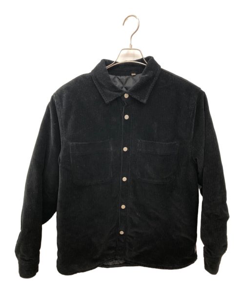 stussy（ステューシー）stussy (ステューシー) Cord Quilted Overshirt ブラック サイズ:Mの古着・服飾アイテム