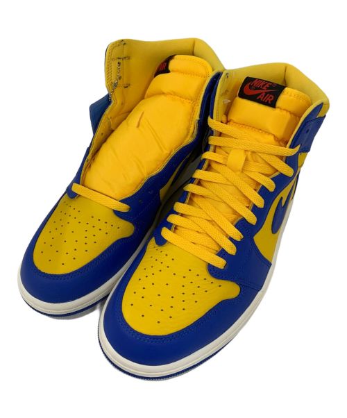 NIKE（ナイキ）NIKE (ナイキ) WMNS AIR JORDAN 1 RETRO HIGH OG”REVERSE LANEY” ブルー×イエロー サイズ:US10.5の古着・服飾アイテム