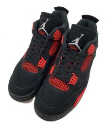 NIKE（ナイキ）の古着「AIR JORDAN 4 RETRO"RED THUNDER/CRIMSON"」｜ブラック×レッド