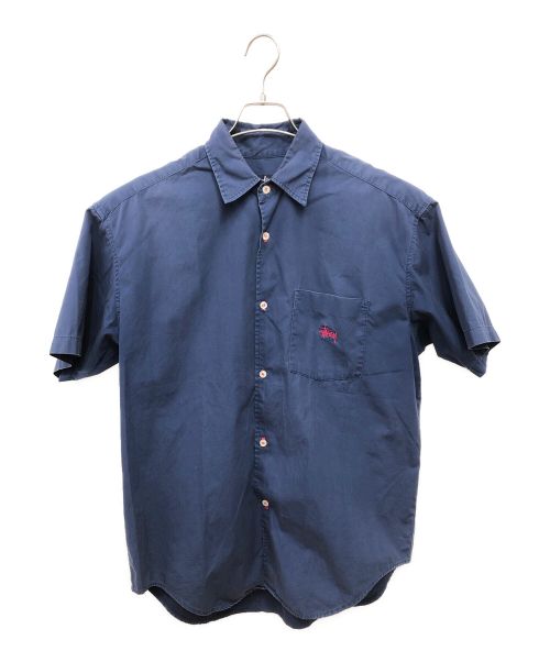 stussy（ステューシー）stussy (ステューシー) 半袖シャツ ネイビー サイズ:Lの古着・服飾アイテム