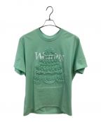 doubletダブレット）の古着「半袖カットソー/CAKE EMBROIDERY T-SHIRT」｜黄緑