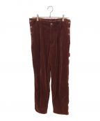 doubletダブレット）の古着「パンツ　21AW CUT OFF VELVET PANTS」｜ブラウン