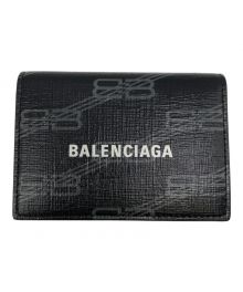 BALENCIAGA（バレンシアガ）の古着「三つ折り コンパクトウォレット」｜ブラック