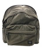 PORTERポーター）の古着「リュック　DOUBLE PACK DAYPACK(S)」｜オリーブ