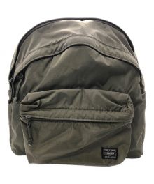 PORTER（ポーター）の古着「リュック　DOUBLE PACK DAYPACK(S)」｜オリーブ