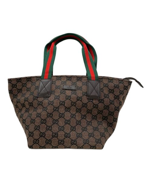 GUCCI（グッチ）GUCCI (グッチ) トートバッグ　シェリーライン ブラウンの古着・服飾アイテム