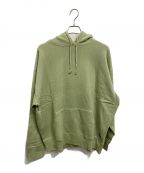 stussyステューシー）の古着「WORK GEAR SMALL LOGO hoodie(ワークグアタグスモールロゴフーディー)」｜黄緑