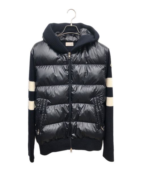 MONCLER（モンクレール）MONCLER (モンクレール) 切替ダウンジャケット ネイビー サイズ:Lの古着・服飾アイテム