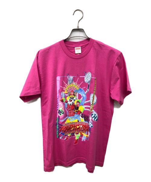 SUPREME（シュプリーム）SUPREME (シュプリーム) 半袖カットソー　	ELECTROMAGNETIC TEE ピンク サイズ:Mの古着・服飾アイテム