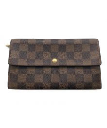 LOUIS VUITTON（ルイ ヴィトン）の古着「ダミエ ロングウォレット」｜ブラウン