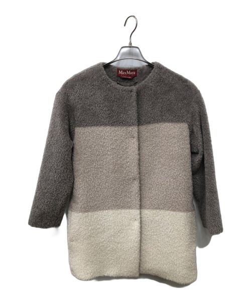 Max Mara Studio（マックスマーラ ストゥディオ）Max Mara Studio (マックスマーラ ストゥディオ) アルパカウールコート グレー サイズ:FRA34(JP:S~M相当)の古着・服飾アイテム