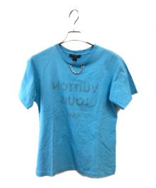 LOUIS VUITTON（ルイ ヴィトン）の古着「LOUIS VUITTON(ルイ ヴィトン) ICONS フロントチェーン 反転プリント Tシャツ」｜ブルー