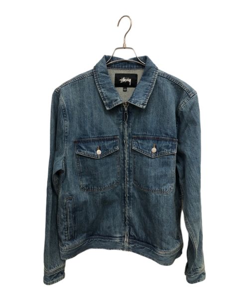 stussy（ステューシー）stussy (ステューシー) stussy ZIP UP Garage Denim Jacket(ステューシー ジップアップ ガレージ デニムジャケット) ブルー サイズ:Lの古着・服飾アイテム