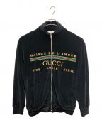 GUCCIグッチ）の古着「GUCCI(グッチ) シェニールジャケット」｜ブラック