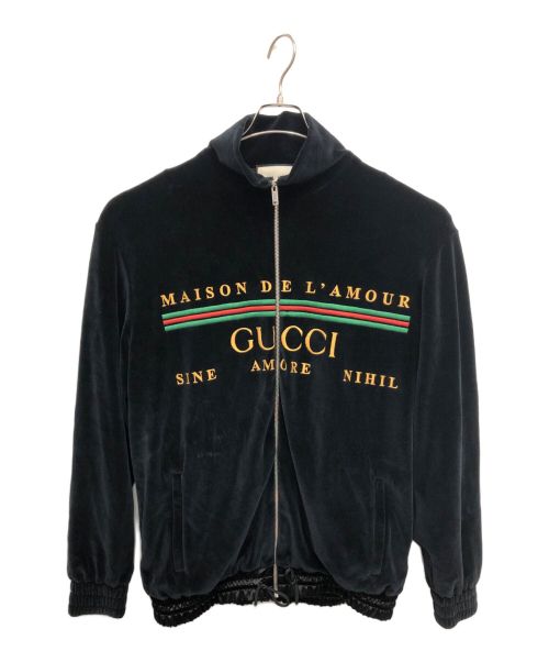 GUCCI（グッチ）GUCCI (グッチ) GUCCI(グッチ) シェニールジャケット ブラック サイズ:Lの古着・服飾アイテム