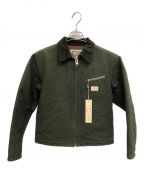 Trophy Clothingトロフィークロージング）の古着「TROPHY CLOTHING(トロフィークロージング)オイルドダックジャケット GREASE MONKEY JACKET(グリースモンキージャケット)」｜グリーン